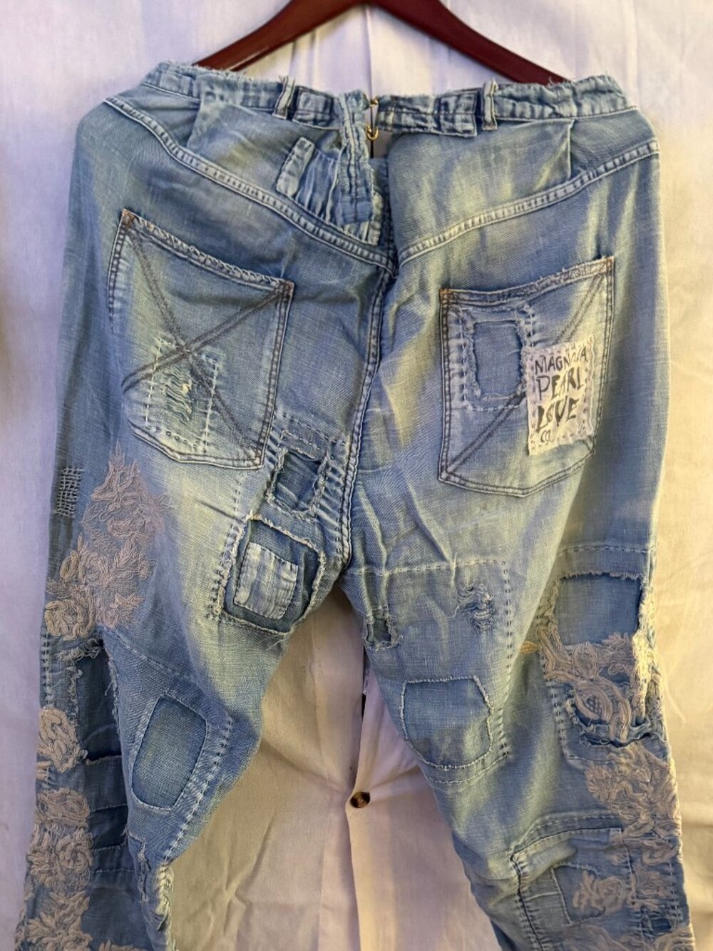 Magnolia Pearl Embroidered Lace Miner Denims - Picture 6 of 11
